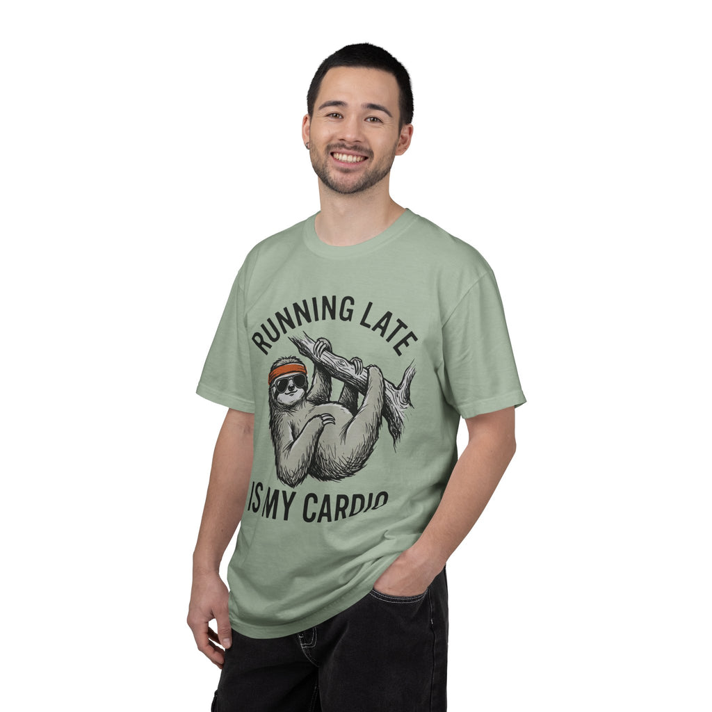 Running late is my Cardio T- Shirt